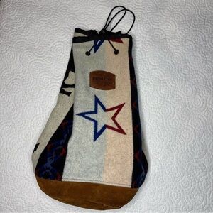 Vintage Pendleton Star Pattern Backpack in Blue, Red, and Cream